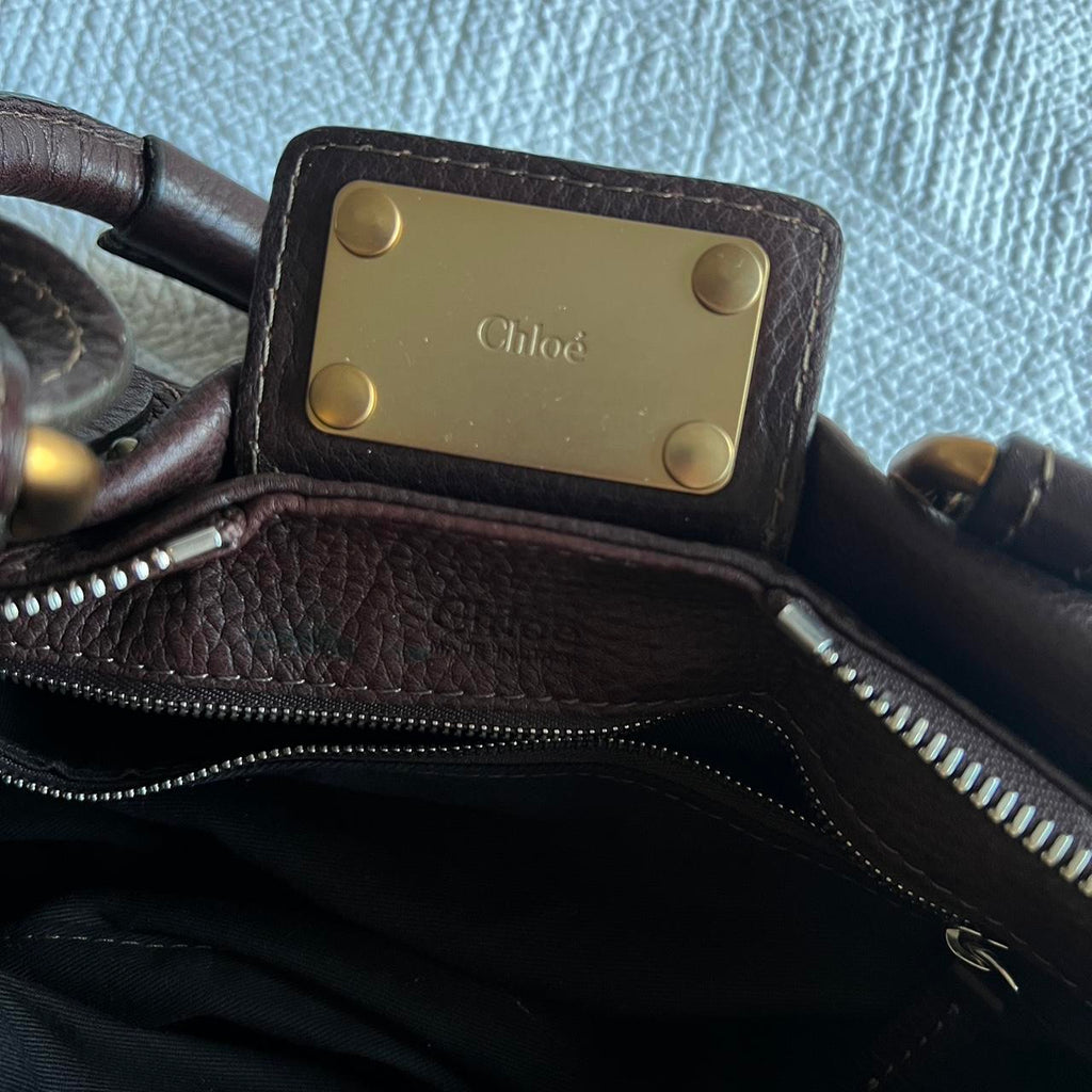 🌺🩷 Brown Chloe Paddington Bag With Gold Hardware🤎🌆 🤎🌆