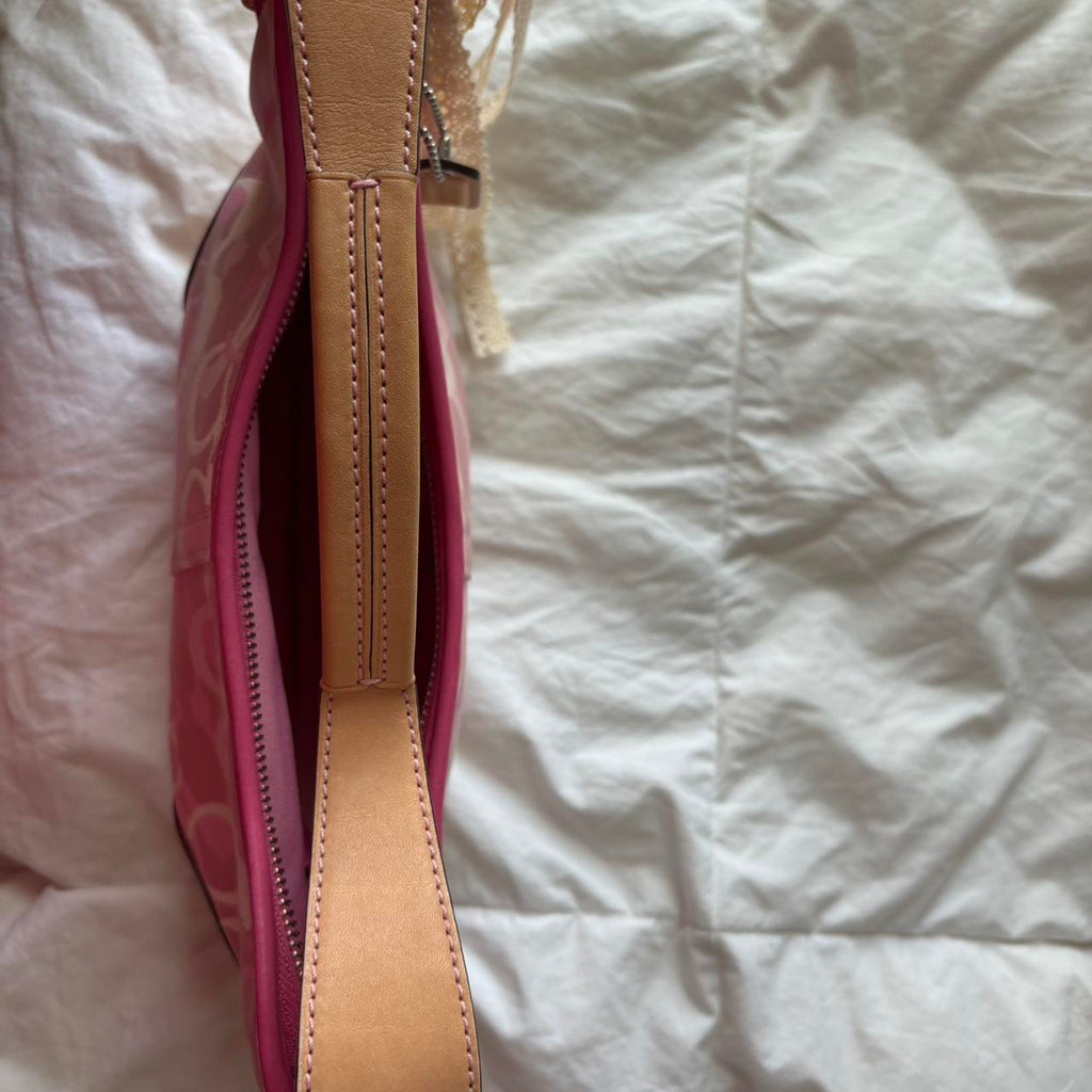 🌺🩷 Mini Vintage Coach Hobo In Optic Pink💜🍇 🤎🌆