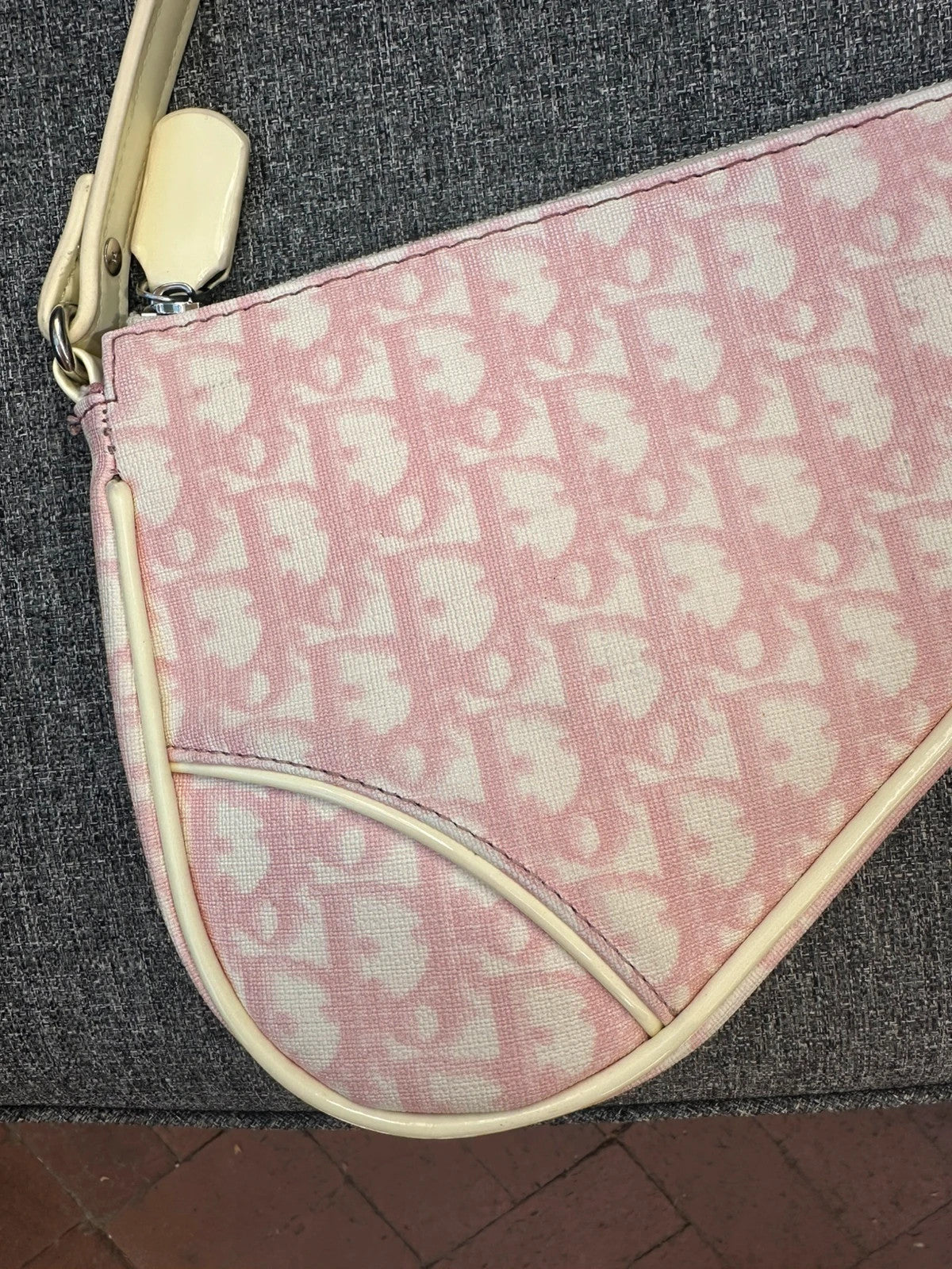 🌺🩷 Rare Vintage Saddle Bag Diorissimo Canvas Mini Very Good Condition🌺🩷 🤎🌆