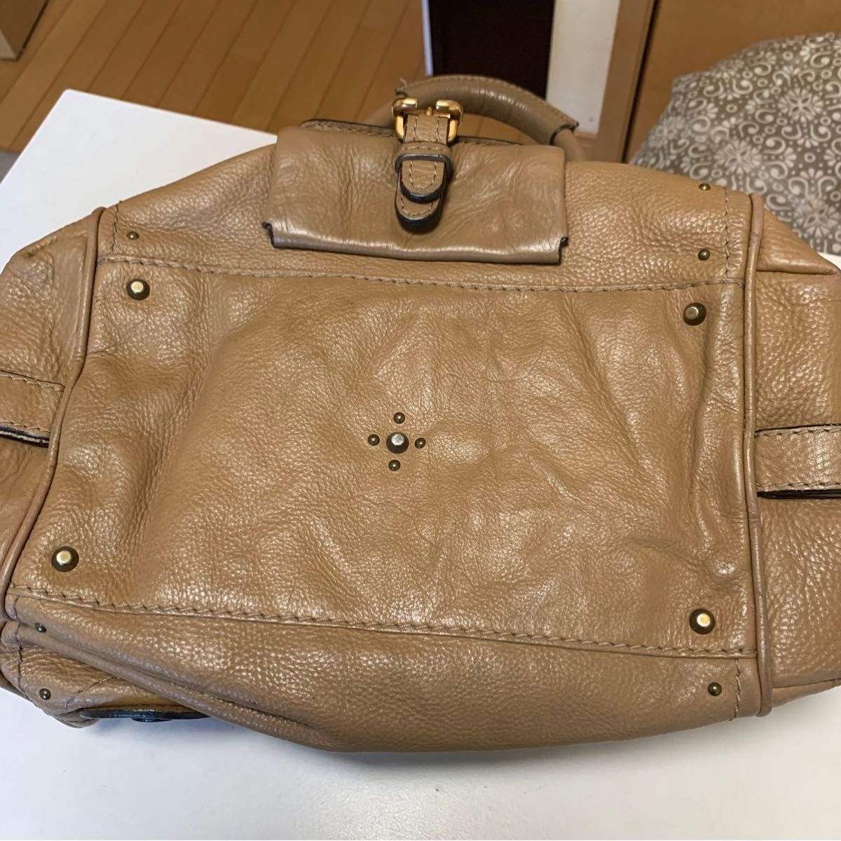 🌺🩷 Chloe Paddington Mini Boston Bag Handbag Beige With Gold Padlock Leather✨🔥 🤎🌆