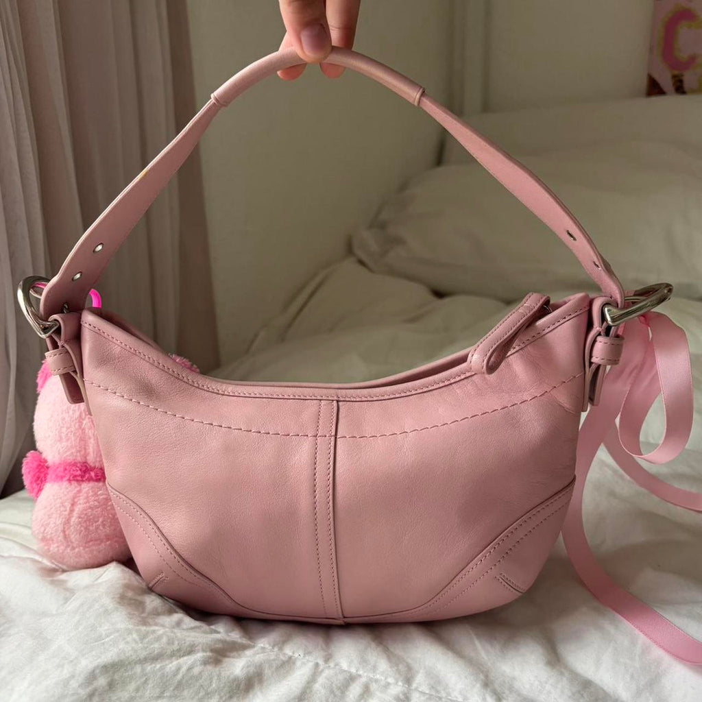 🌺🩷 Coach Baby Pink Mini Hobo🩶🏙️ 🤎🌆