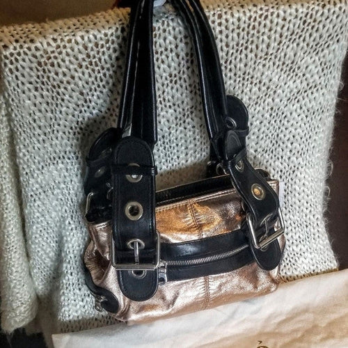 🌺🩷 Chloe Metallic Calfskin Tote🖤🍫 🤎🌆