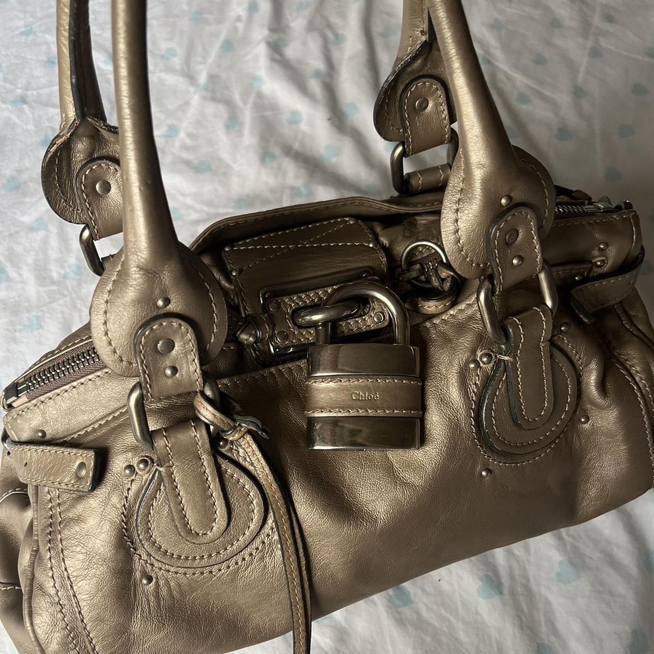 🌺🩷 Authentic Bronze Chloe Paddington Bag With Silver Hardware🍬⚡ 🤎🌆