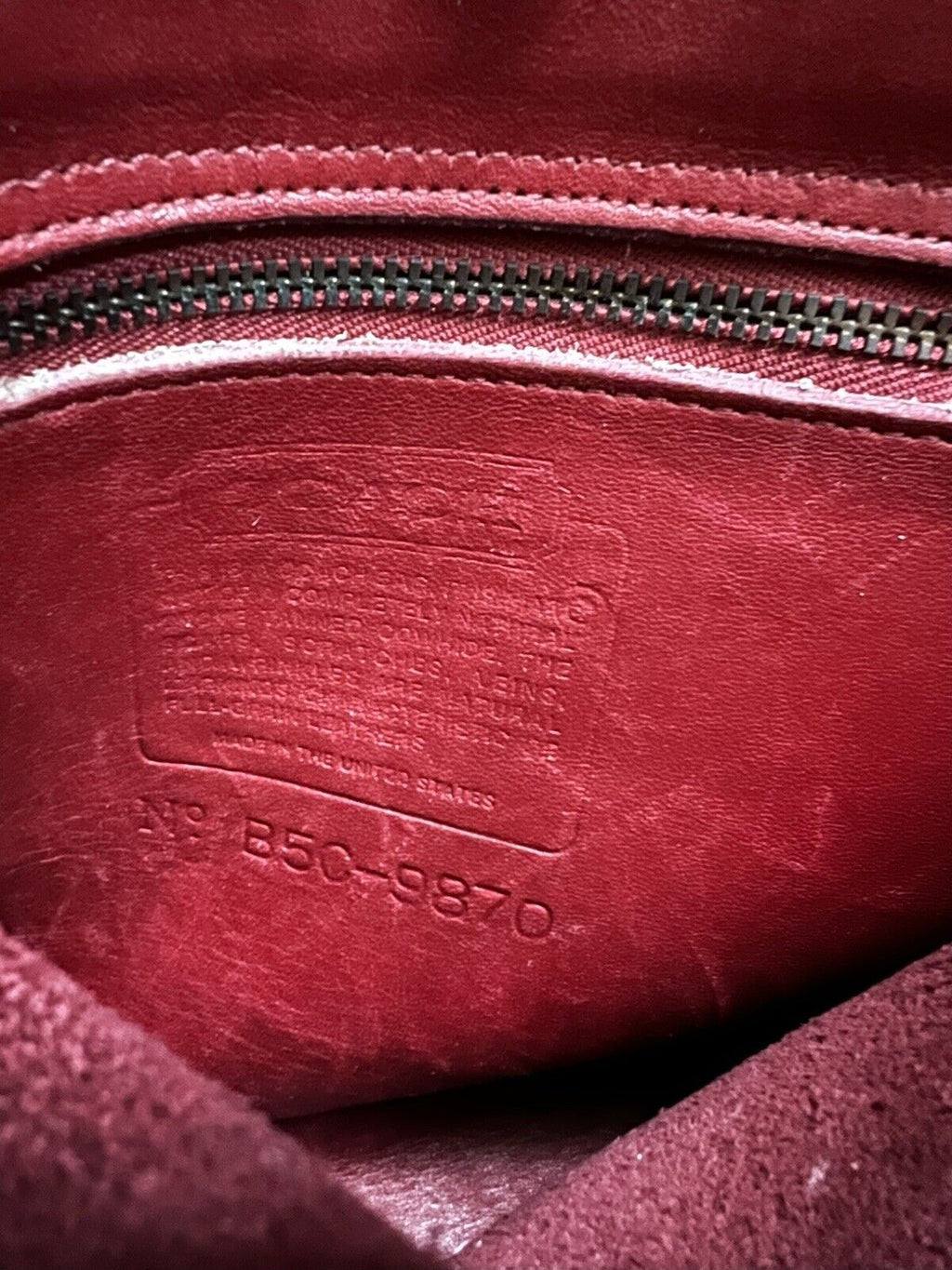 🌺🩷 Vintage Coach Purse 9870 Red Leather Court Top Handle Bag Crossbody 🍒❤️‍🔥 🤎🌆