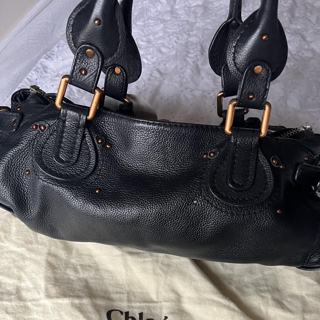 🌺🩷 Stunning Authentic Black Chloe Paddington Bag With Bronze Hardware And Crystal Lock💙🌀 🤎🌆