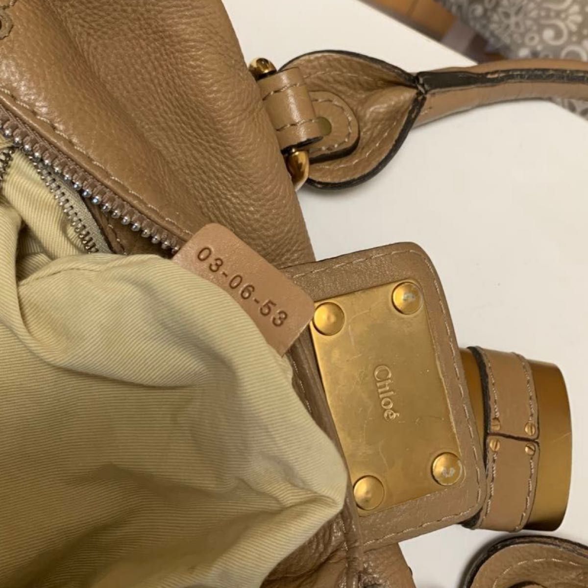 🌺🩷 Chloe Paddington Mini Boston Bag Handbag Beige With Gold Padlock Leather✨🔥 🤎🌆