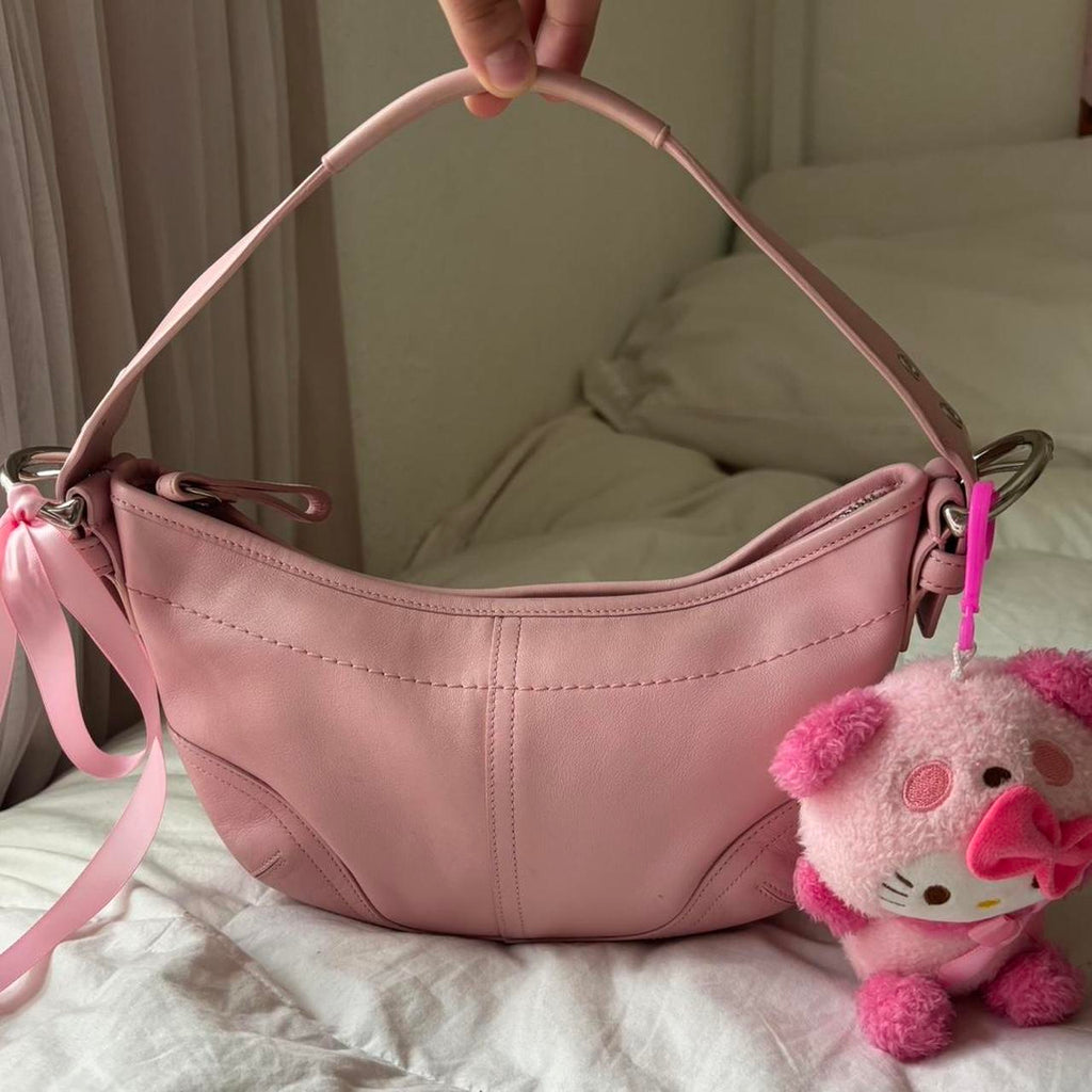 🌺🩷 Coach Baby Pink Mini Hobo🩶🏙️ 🤎🌆