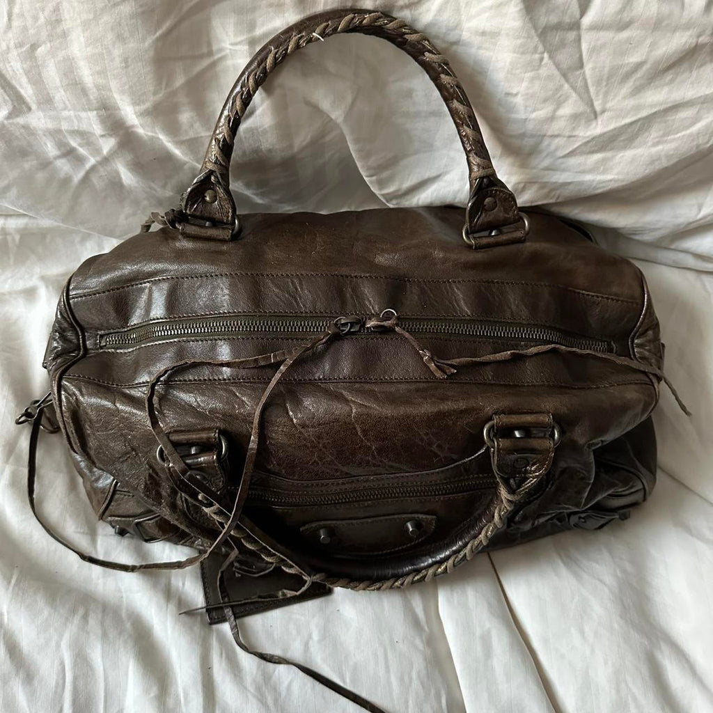 🌺🩷 🍇💜Preowned BROWN BALENCIAGA CITY BAG🍇💜 🤎🌆