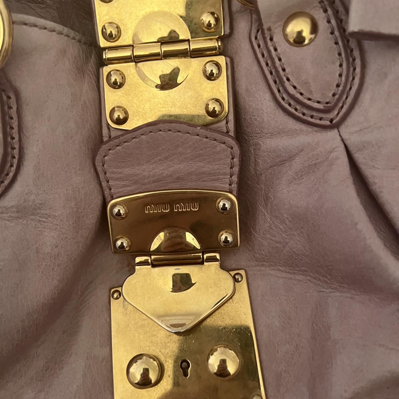 🌺🩷 Authentic Light Pink Miu Miu Vitello Leather Bow Bag With Gold Hardware And Removable Strap🤍🗻 🤎🌆