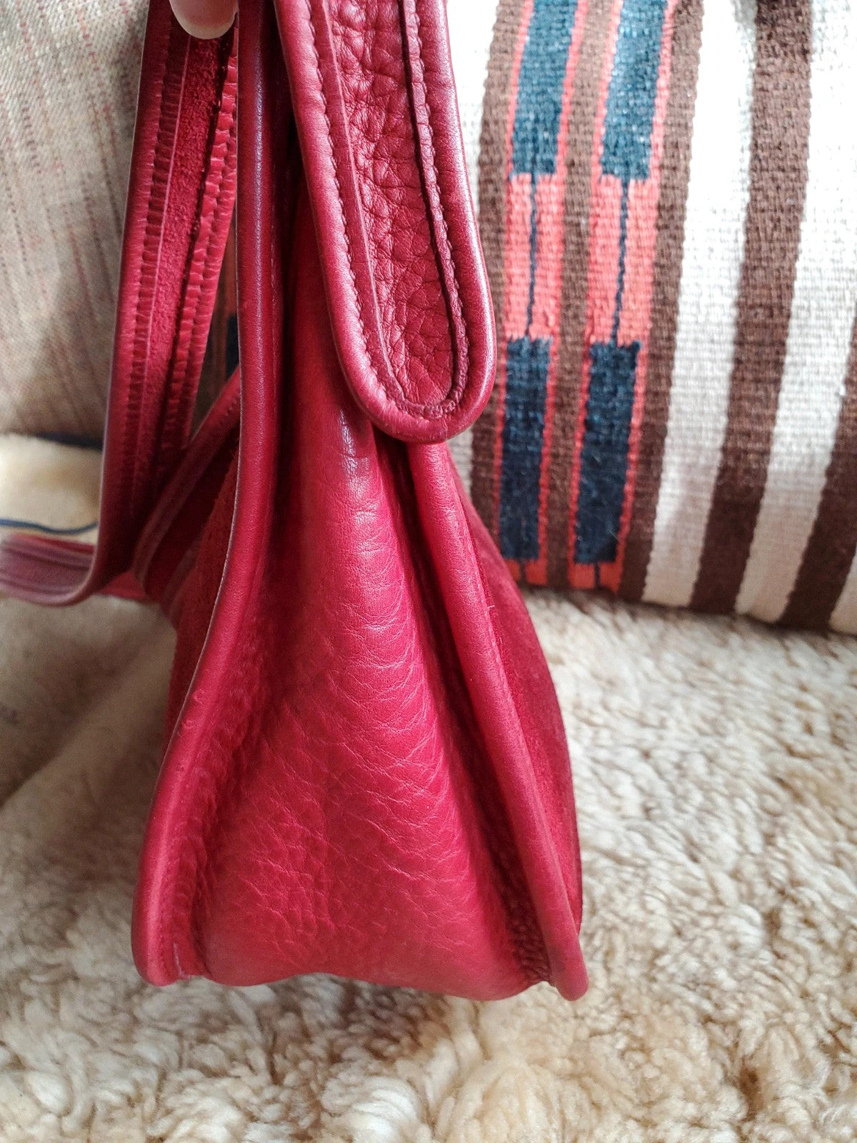 🌺🩷 Coach Vintage Janice In Berkeley Suede Red🌺🩷 🤎🌆