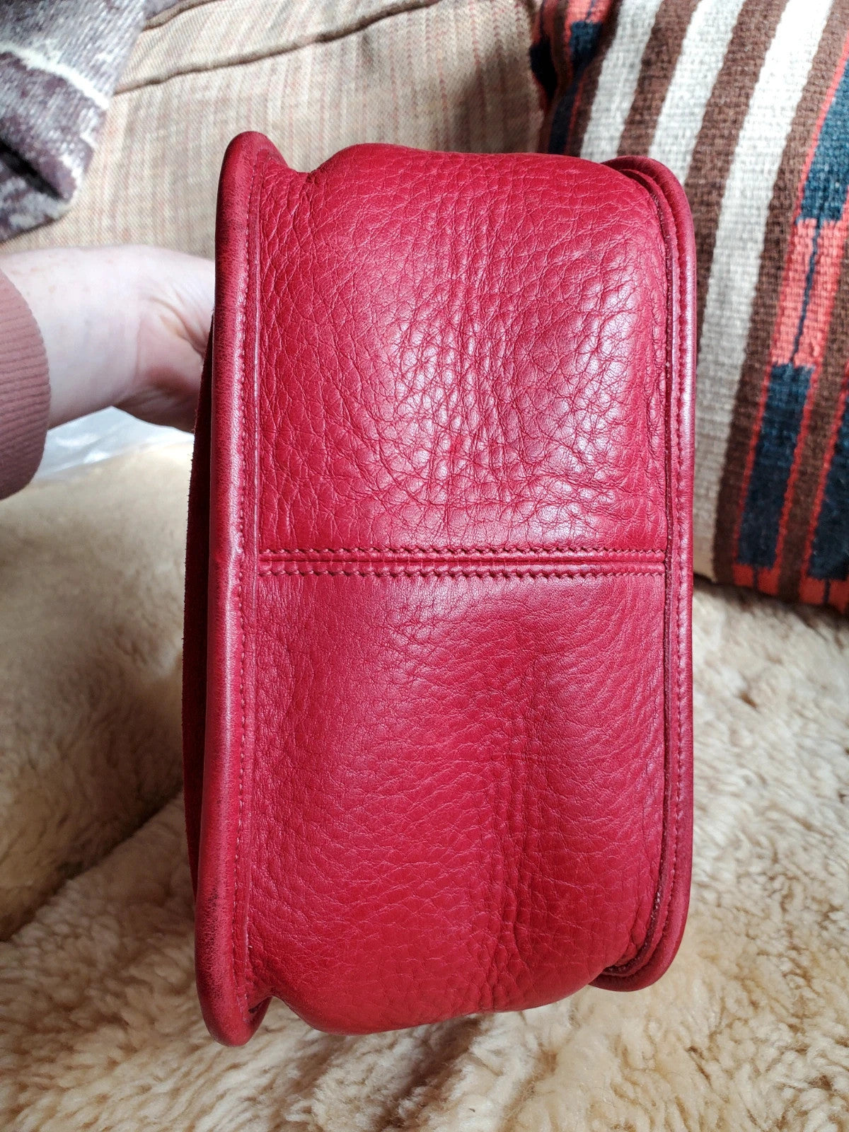 🌺🩷 Coach Vintage Janice In Berkeley Suede Red🌺🩷 🤎🌆