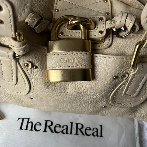 🌺🩷 Authentic Cream Chloe Paddington Bag With Gold Hardware✨🔥 🤎🌆