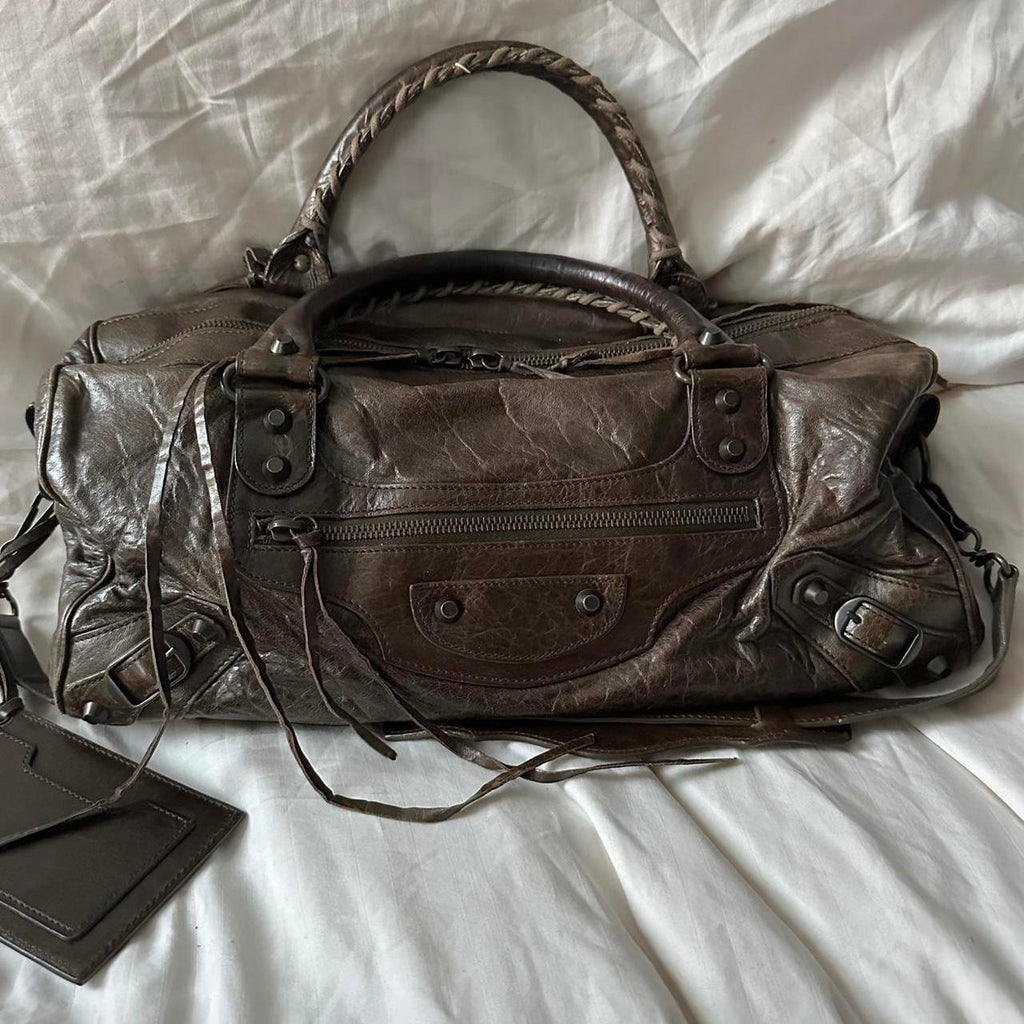 🌺🩷 🍇💜Preowned BROWN BALENCIAGA CITY BAG🍇💜 🤎🌆