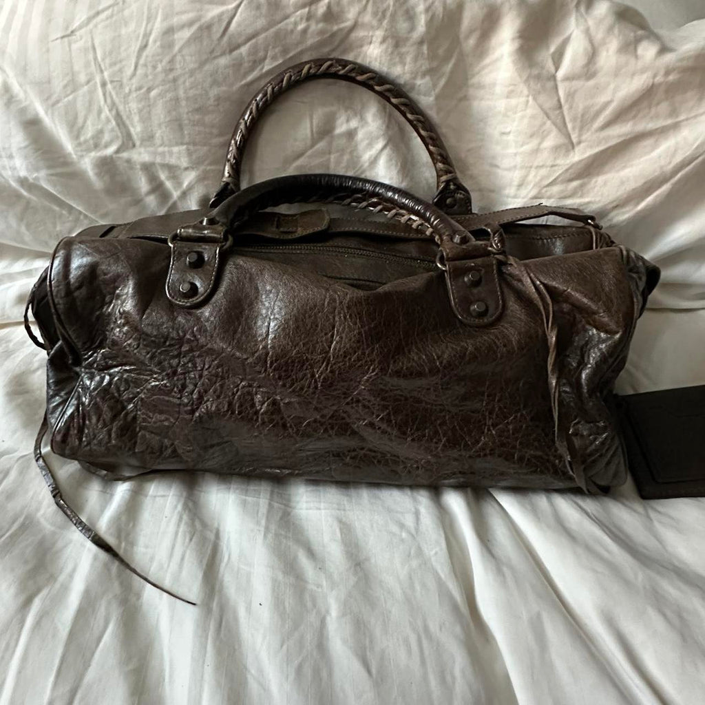 🌺🩷 🍇💜Preowned BROWN BALENCIAGA CITY BAG🍇💜 🤎🌆