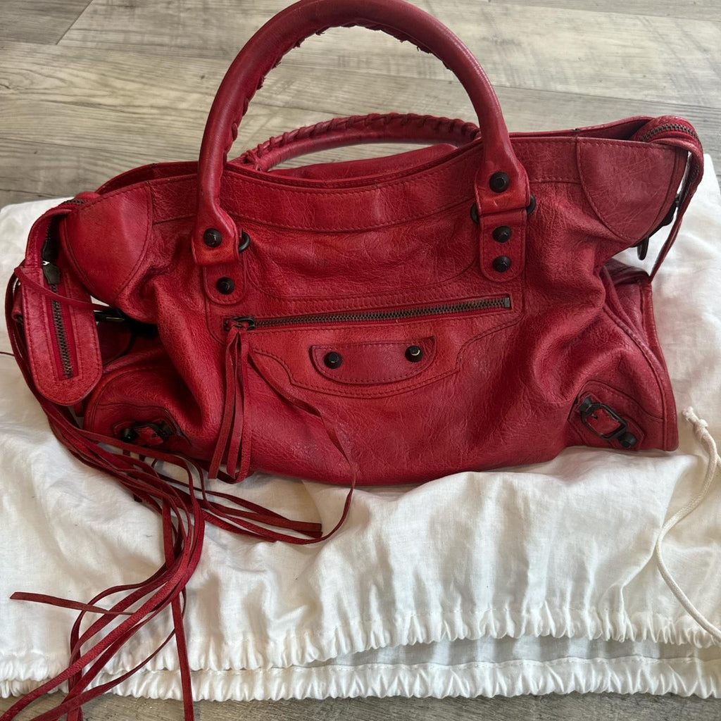 🌺🩷 Preowned Authentic Balenciaga city bag classic🩷🍒 🤎🌆